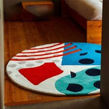 Tapis rond en laine touffeté