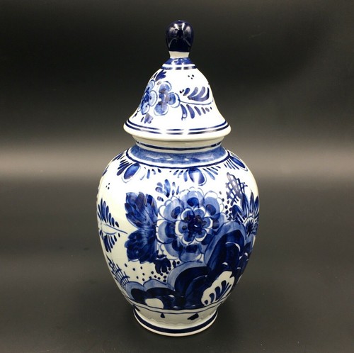 Pot couvert faïence delft - pot,