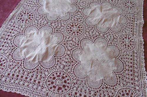 Nappe vintage avec - dentelle, et