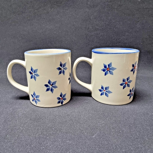 Tasse vintage fleur bleue - vintage,