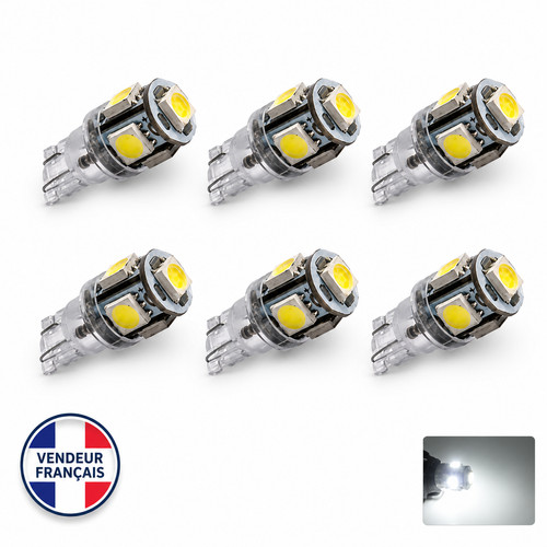Ampoules led t10 w5w 24v - 6x,