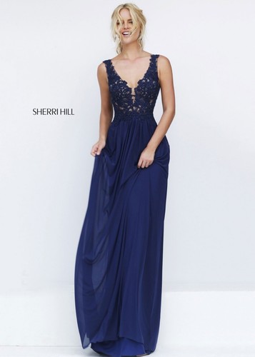 Nwt sherri hill - nwt, navy