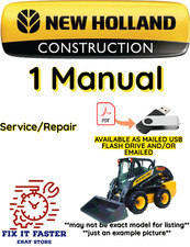 NEW HOLLAND LS170 SKID STEER LOADER MANUAL SERVICE REPAIR SHOP PDF USB