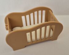 LIT A BARREAUX MARRON POUR BEBE PLAYMOBIL...