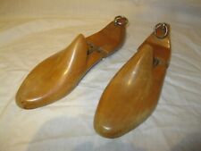 👞 Vintage Ancienne PAIRE D'EMBAUCHOIRS HOMME T9 HD en BOIS et MÉTAL Chaussures