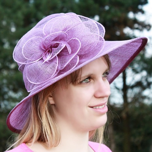Chapeau mariage sisal ruban - sisal,