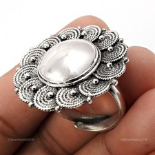 Bague En Argent Sterling 925 Artisanale Taille 9 Z70