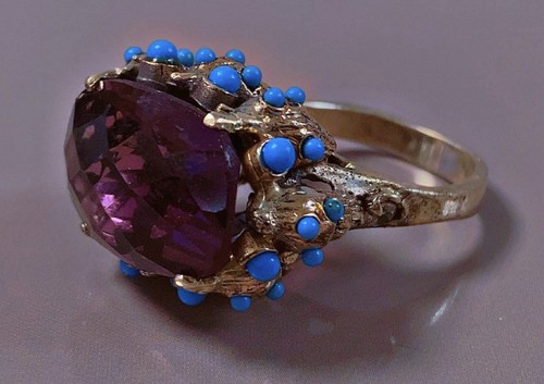 18g ancienne bague argent - bague,