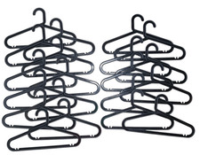 IKEA Bagis 22092 Black Adult Clothes Clothing Hangers Anna Efverlund Lot of 20