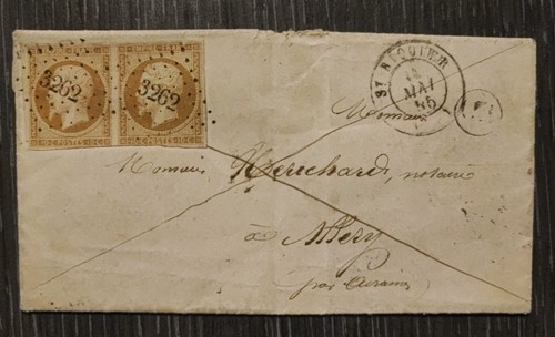 Lettre timbre france napoleon - lettre,