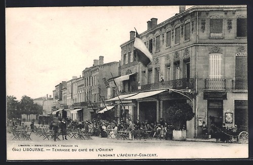 Cpa libourne terrasse - cpa,