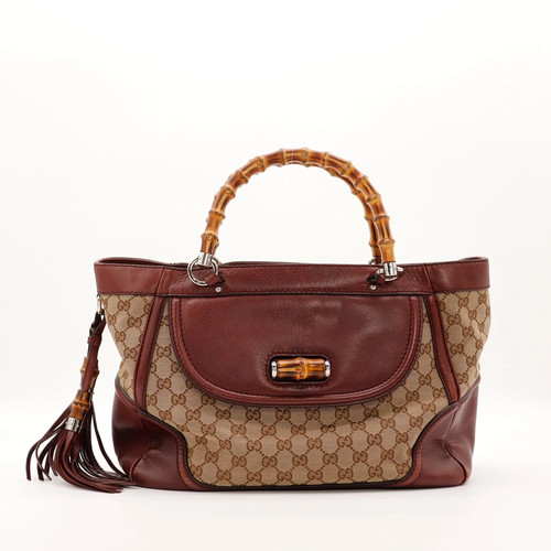 Sac main gucci tote - main, bambou