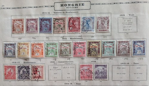 Timbres hongrie lot - de, à