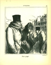 Antique document les gens de medizin Paris flu 1960 from book