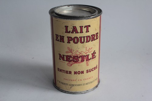 Ancienne boîte tôle lait - tôle, en
