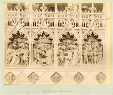 France, Cathédrale d'Amiens, Cloture du choeur  Vintage albumen print.  T
