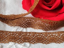 Dentelle vintage marron coton