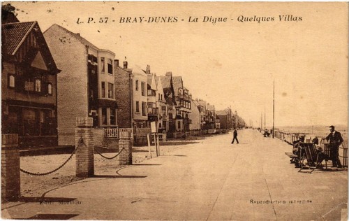 Cpa bray dunes digue - -, la