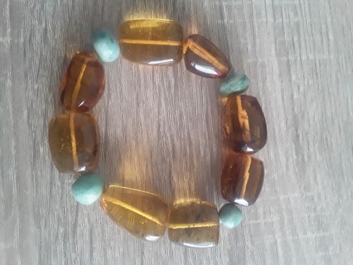 Bracelet élastique ambre - élastique,
