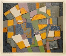 HST Simonet XXe Collage Contemporary Abstract Painting