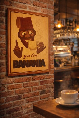 Panneau publicitaire banania - panneau,