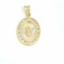 14k gold oval virgin Mary