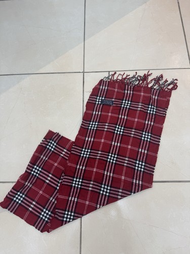 écharpe burberry rouge - Écharpe, en
