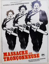 MASSACRE A LA TRONCONNEUSE The Texas Chain Saw Massacre affiche cinema 1974 µ