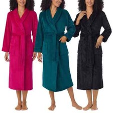 DKNY Shawl Collar Long Plush Robe