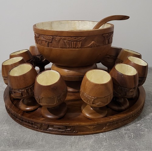 Service punch ancien bois - ancien,