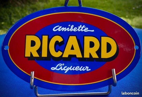 Plaque ricard ovale email - plaque,