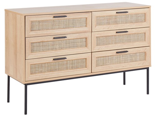 Commode tiroirs rotin - commode, en