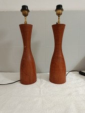Paire de lampes en Teck style