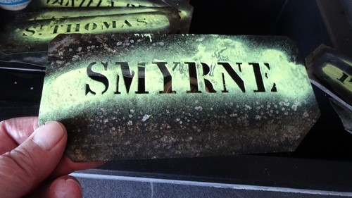 Ancien pochoir zinc smyrne - zinc"smyrne, "
