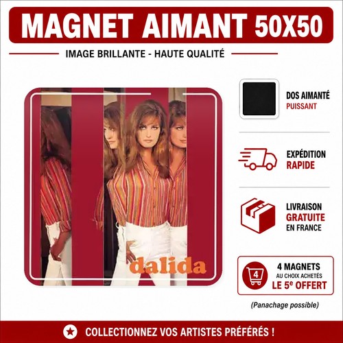 Magnet dalida 5x5 cm - , aimant