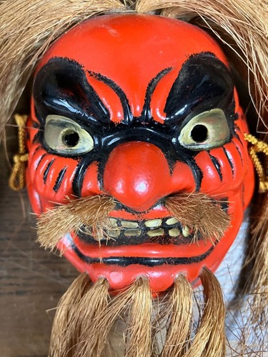 Ancien masque tengu - ancien, poterie