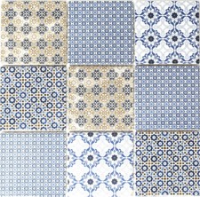 Carreau Rétro Ornements Blanc