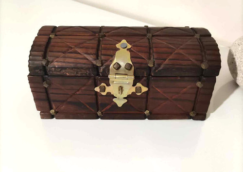 Coffret bois forme de - bois,