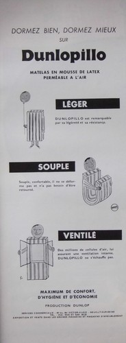 Publicité 1959 dunlopillo - publicitÉ,