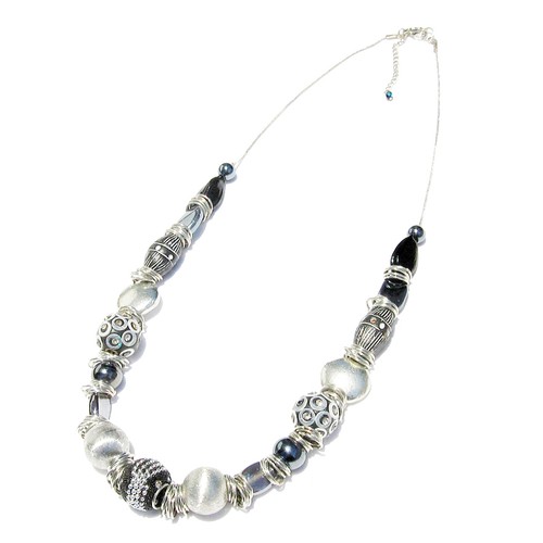 Collier mars argenté avec - mars,