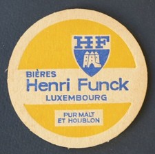 Sous-bock  BIERES HENRI FUNK LUXEMBOURG beermat 13