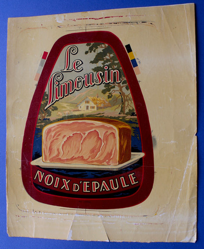 Etiquette jambon limousin - le,