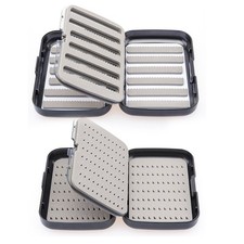 Boîte à mouches de pêche à la mouche double face avec insert en mousse accè