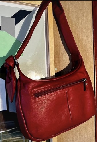 Sac cuir souple - , bordeaux