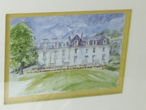 Aquarelle château - aquarelle, "château"