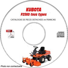 F2560 - Catalogue Pieces CDROM KUBOTA FR Expédition - --, Support - CD-ROM - DV