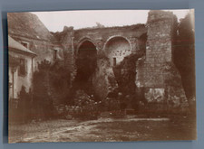 France, Laon, Porte Saint Martin Vintage Citrate Print.  Citrate Print 6x