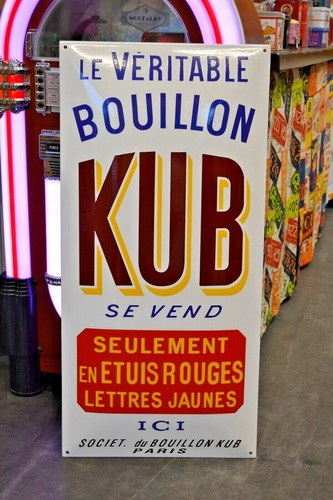 Plaque émaillée kub bouillon - kub,