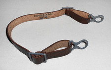 Jugulaire Casque pointe, spikehelmet, pickelhaube WWI , cuir brun, boucle acier