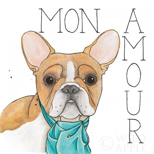 French bulldog dog poster art - bulldog,